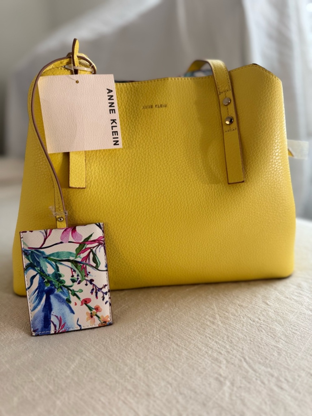 Anne Klein Vibrant Yellow Satchel